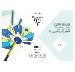 BLOC QUADRILLÉ 10X10, Bloc de 50 feuilles 90g/m2 au format 29.7x21cm