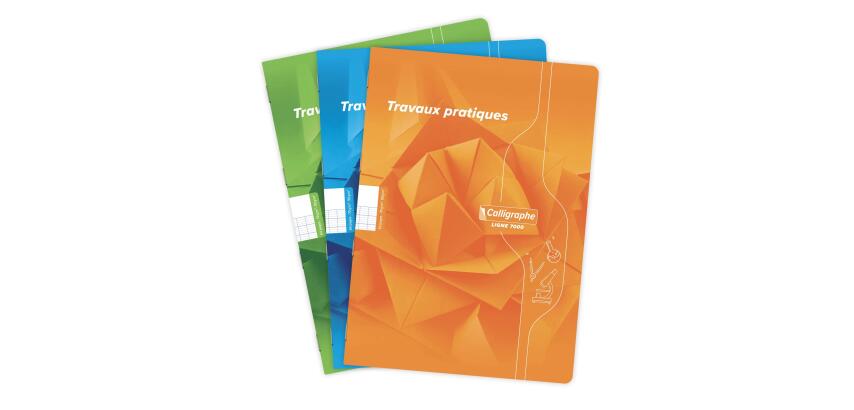 Clairefontaine Stapled Laboratory Work Book, Ligne 7000, Seyes & Plain, A4, 32 Sheets, 70+90g - Assortment
