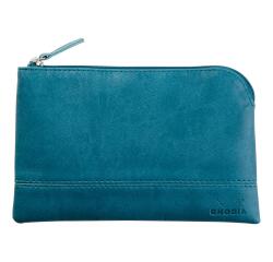 Rhodiarama etui met rits in kunstleer - maat S - 11x17 cm - Peacock