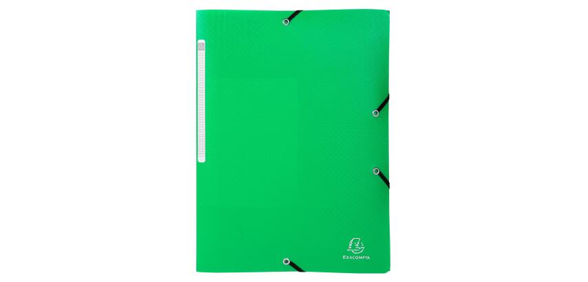 3 Flap Folders with Elastic Straps Opak Polypropylene A4.