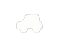 Symbole voiture 12cm - Blanc