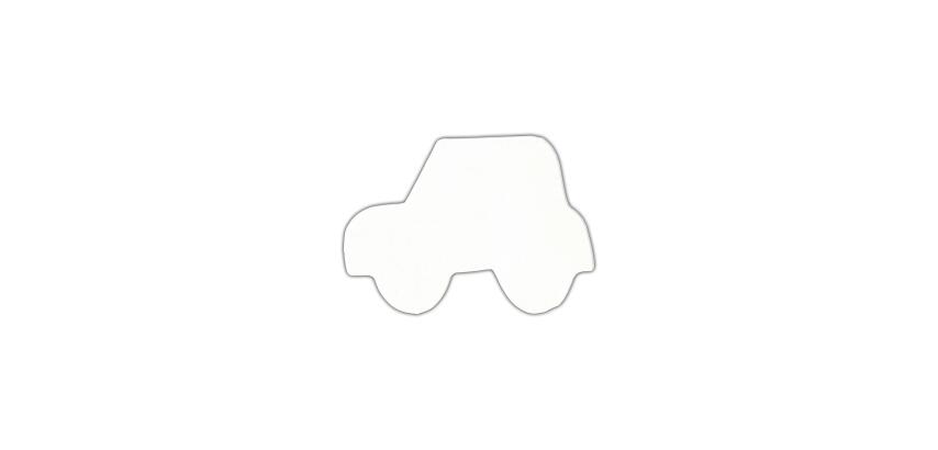 Symbole voiture 12cm - Blanc