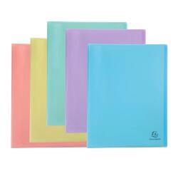 Carpetas de fundas polipropileno Chromaline Pastel semi-rígido 5/10º - (Vistas: 120 Fundas: 60) - 24x32 cm para A4 - Colores surtidos