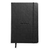 Webnotebook A5 192 pages uni papier ivoire 90g fermeture élastique - Noir