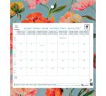 Calendrier mensuel EasyCal Sophie Adde 24 x 18 cm agrafé sur plaque cartonnée imprimée 27,5 x 30,5 cm 2027 Fleurs - Visuels assortis