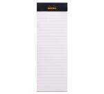 Bloc agrafé Rhodia N°8 7,4x21 cm 80 feuillets ligné 80g - Noir