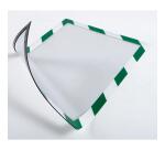 Pochette d'affichage magnétique de sécurité A4 - Blanc/vert