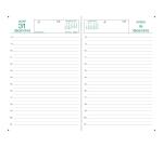 Agenda de bureau Carré Travers 13,5 x 21 cm Journalier Janvier à Décembre 2027 - Noir