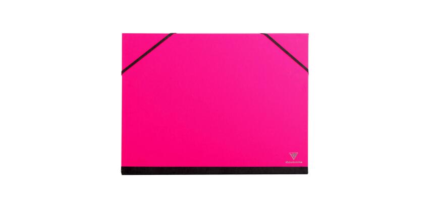 Carton à dessin Couleur à élastiques 28x38cm - Rose fuchsia