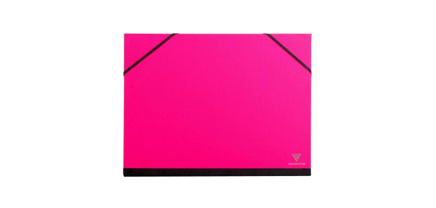 Carton à dessin Couleur à élastiques 28x38cm - Rose fuchsia