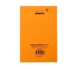 Bloc agrafé Rhodia N°14 11x17 cm 80 feuillets ligné 80g - Orange