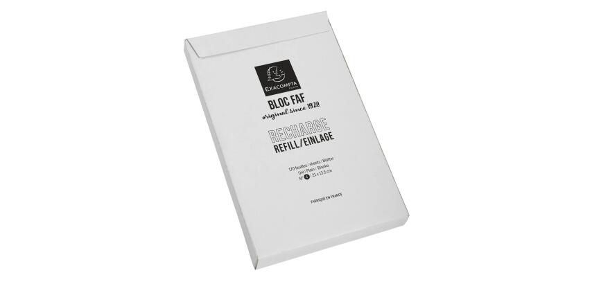 FAF refill no.4 21x13.5cm 170 sheets plain - White