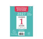 Bloc éphéméride neutre seul 9,2x13,3cm - 2027 - Vert