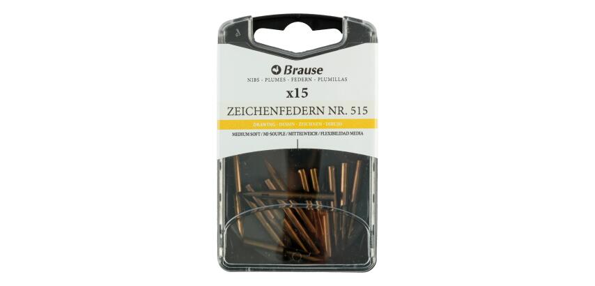Boîte de 15 plumes dessin tube (515B).