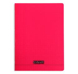 Cahier piqué 8000 POLYPRO A4 140 pages grands carreaux 90 g - Rouge
