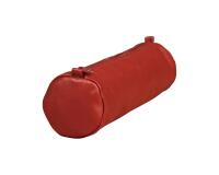 Round leather pencil case Age Bag 21xØ6 cm - Red
