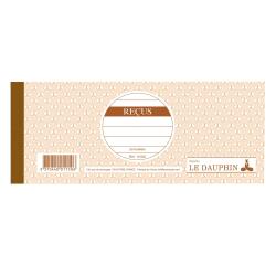 Carnet de reçus 9 x 22,5 cm 50 feuillets 10 colonnes
