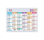 Calendrier Multicolore 13 x 17 cm Semestriel 2027 - Visuel