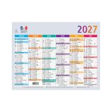 Calendrier Multicolore 13 x 17 cm Semestriel 2027 - Visuel