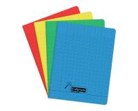 Cahier piqué 8000 POLYPRO Déficients visuels 17x22 cm 48 pages grands carreaux 2,5mm agrandi 10/10 90 g - Assortis