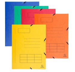 Chemise à élastique Imprimée 3 rabats carte lustrée 355gm2 - A4 - Couleurs assorties