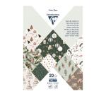 PAPIERS IMPRIMÉS, Bloc de 20 feuilles à motifs 160g/m2 au format A4 (21x29,7cm) + 1 idée créative - Noël cosy - Multicolore