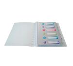 Portalistino polipropilene rigato Crystal Colours,30 buste rimovibili e riposizionabili - A4 - Cristallo