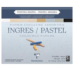 Ingres Pastel bloc collé 25F 24x30cm 130g - Assortiment pastel