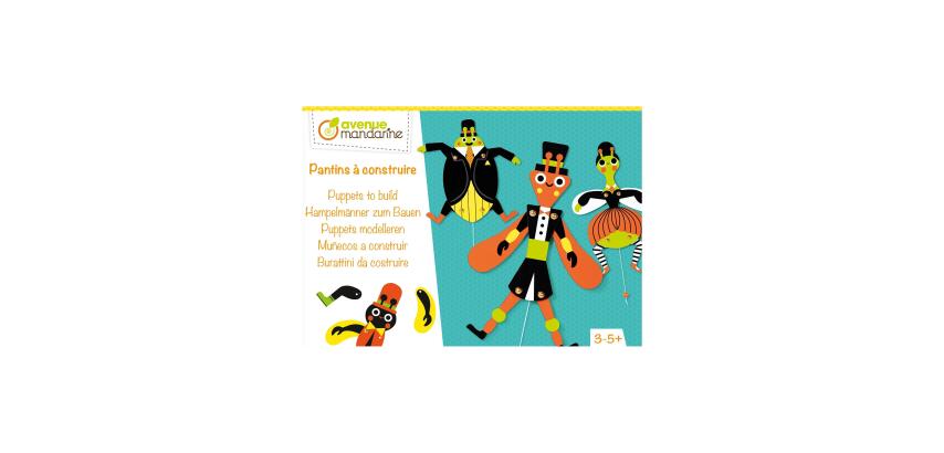 Boîte créative, Pantins à construire, Insectes - Multicolore