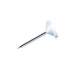 Boîte de 100 épingles à tête plate unie - Hauteur de pointe 8mm - 5mm de diamètre - Blanc