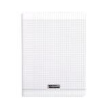 Cahier piqué 8000 POLYPRO 24x32 cm 140 pages grands carreaux 90 g - Incolore