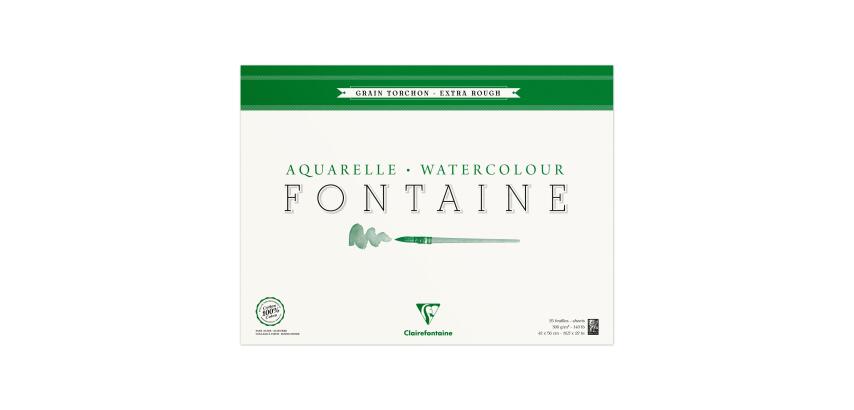 Fontaine bloc collé 4 côtés 25F 42x56cm 300g grain torchon