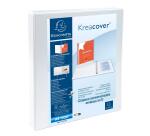 Classeur 4 anneaux cartonné Exacompta Kreacover® personnalisable A4 maxi - Dos 3,8 cm blanc