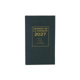 Agenda de bureau Banquier large Euro et cents 17,5 x 28 cm Journalier 2 volumes 2027 - Noir