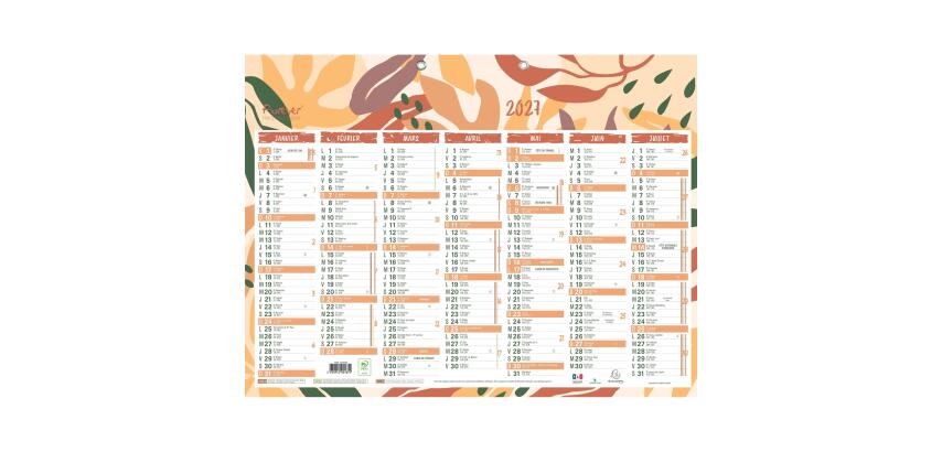 Calendrier Forever recyclé 55 x 40,5 cm Semestriel 2027