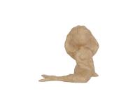 Kleines Pappmaché, braun, Meerjungfrau 15,5cm - Kraft