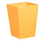 Rhodiarama corbeille à papier simili cuir italien 27x27x32 cm - Orange