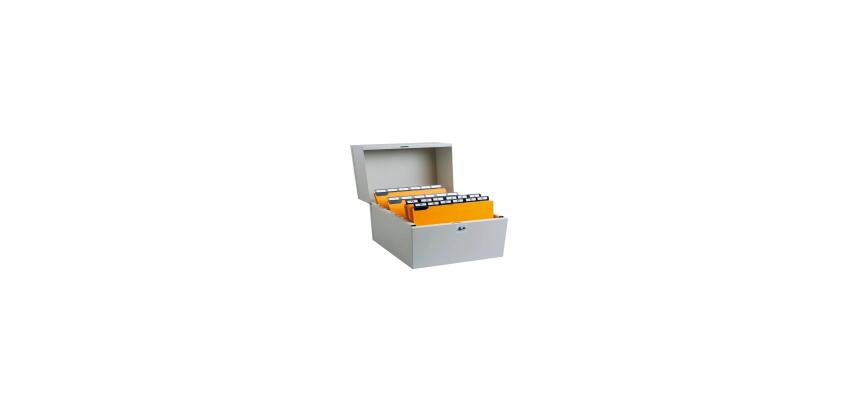 Karteikassette aus Metall, 174x240x210mm - Grau