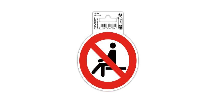 Non-slip adhesive PVC panel No sitting 10 cm - Red