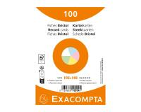 Paquet de 100 fiches sous film - Bristol UNI non perforé 105x148mm - Couleurs assorties