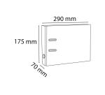 Ordner Standard wolkenmarmoriert, mit 2 Ringen, 70mm Rücken, für Format DIN A5 quer - Grau - Rücken schwarz