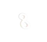 Petit chiffre 8 12cm - Blanc