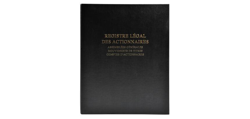 Registre des actionnaires 100 feuillets - Noir