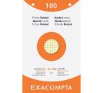 Pk 100 Exa Record Cards 125x20 5/5 Ast - Assorted colours
