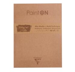 Paint'ON assorti bloc collé bords frangés 22,9x30,5cm 50F 250g - Assortiment