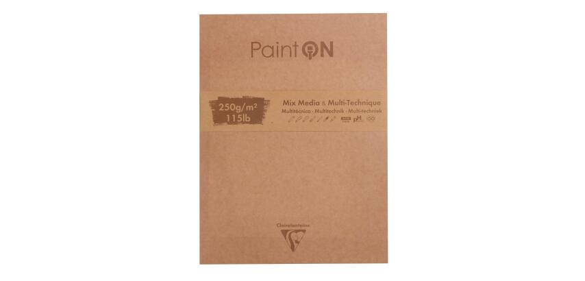 Paint'ON assorti bloc collé bords frangés 22,9x30,5cm 50F 250g - Assortiment