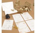 Set de correspondance Lalo de 5 enveloppes C6 (114x162mm) + 5 cartes doubles 107x152mm - Noël - Blanc