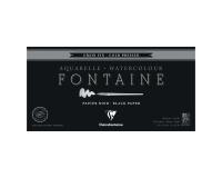 Fontaine Noir bloc collé 4 côtés 15F 20x40cm 300g grain fin
