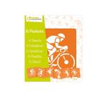 Set de 6 pochoirs enfants, Sports - Orange
