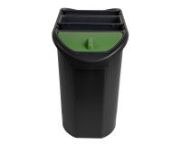 Öko-Papierkorb mit Einsätzen, Topline - Schwarz/grau
